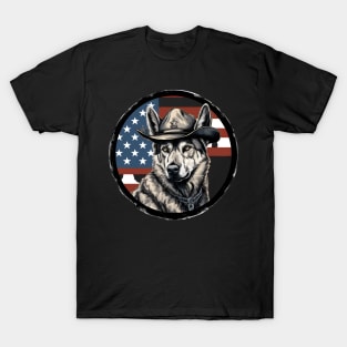 Patriotic Norwegian Elkhound T-Shirt